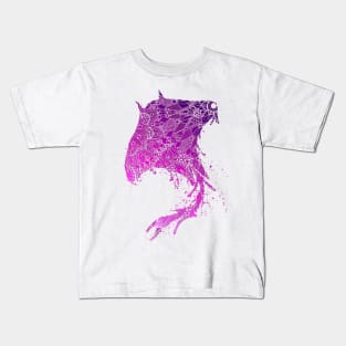 Purple Mandala Manta Ray Kids T-Shirt